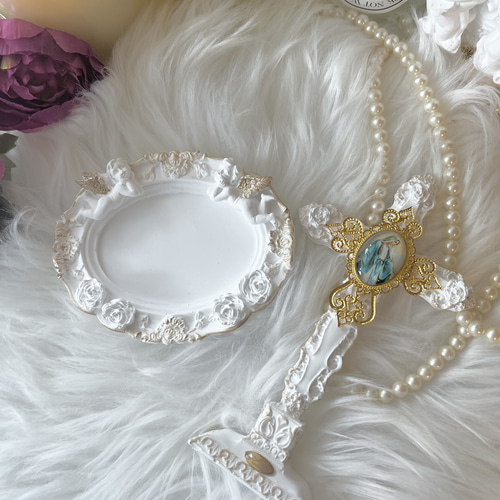 受注販売］十字架飾り アロマストーン 御守りオブジェ マリア様像