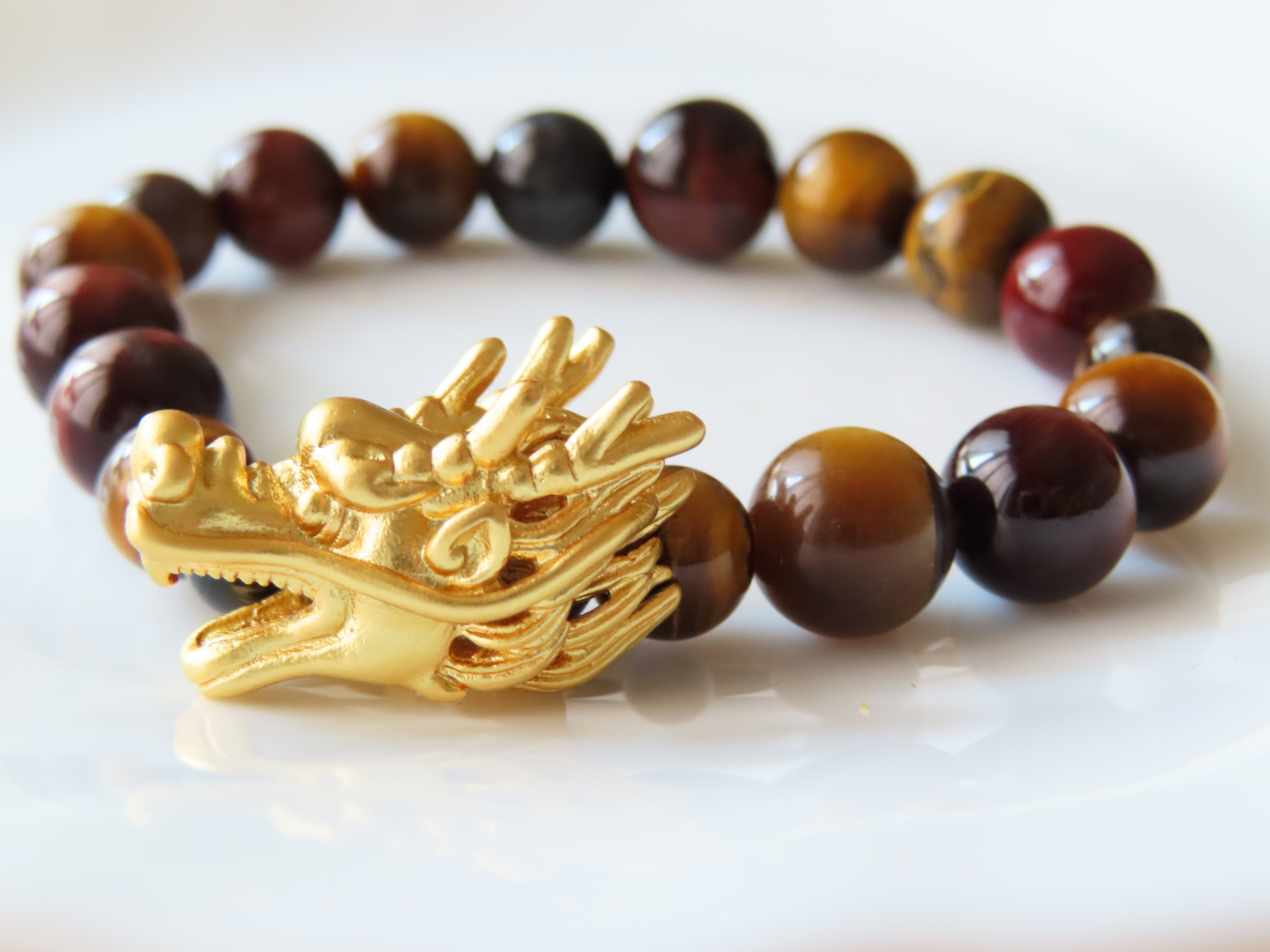 ドラゴンヘッド】現品一点物 タイチンルチルブレスレット １５ミリ ryujin1 ドラゴンヘッド 15ミリ 一点物 ゴールド タイチンルチル