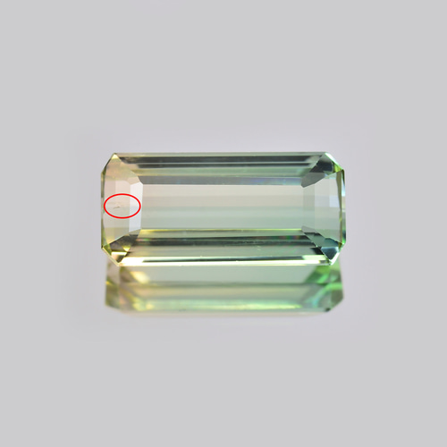 ソ付 バイカラー トルマリン 2.438ct ルース オクタゴン 天然石
