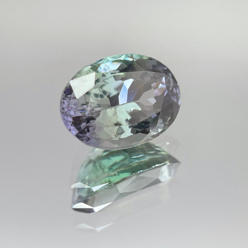ソ付 非加熱タンザナイト 1.693ct ルース オーバル バイカラー 天然石 