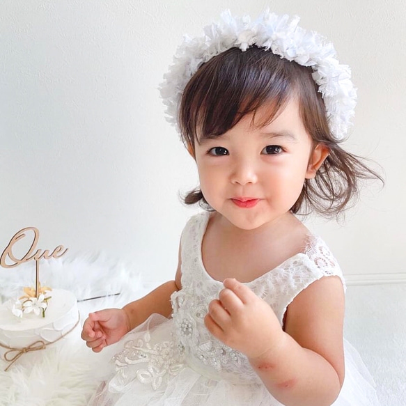 花かんむり　花冠　ハーフバースデー　誕生日　結婚式　ベビークラウン　髪飾り 花かんむり 花冠 ベビークラウン ハーフバースデー ファースト