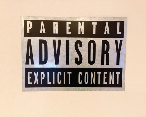 ペアレンタル　アドバイザリー　アメリカン雑貨　看板　デザインプレート ペアレンタル アドバイザリー ブリキ 看板 その他インテリア雑貨