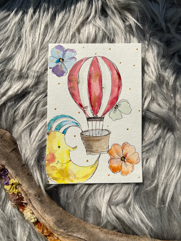 イラストオーダー 原画 絵 手描き アナログ オリジナル 色紙 ポスト