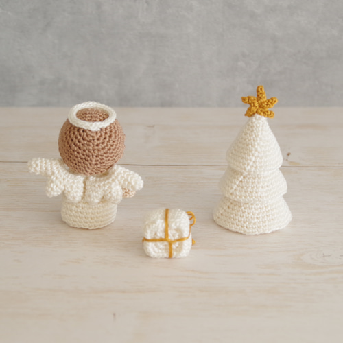 あみぐるみ クリスマスA かぎ針編みのクリスマス禅脳あみぐるみ