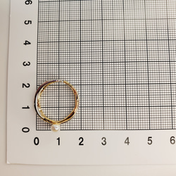 再再販 ❅silver925 シンプル 華奢 リング 一粒パール 重ね付け フリーサイズ 調節可能 5枚目の画像