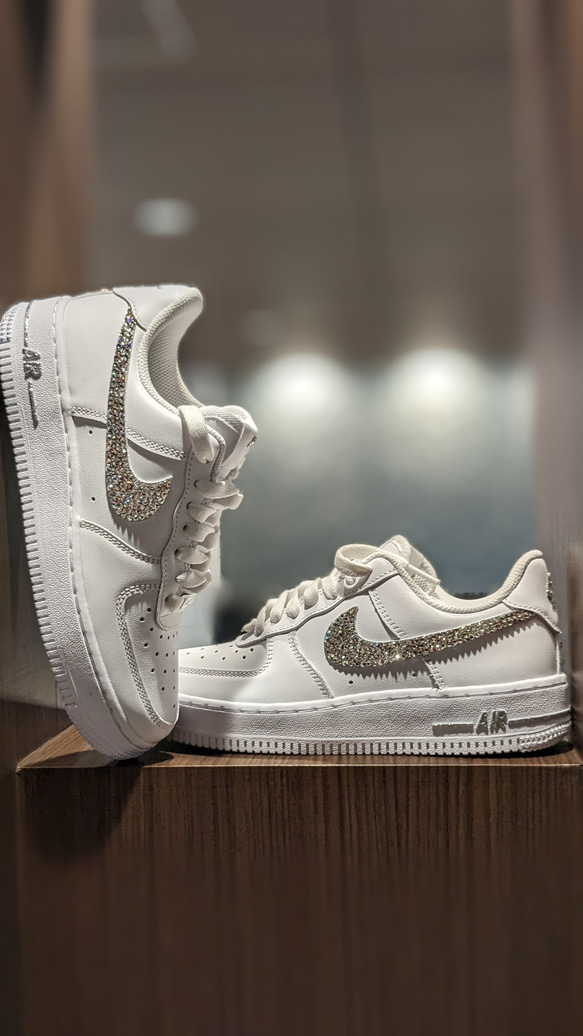 問合せ率No1✮エアフォースワン/AIR force1 3色ミックスカスタム 7枚目の画像