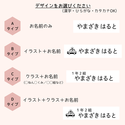 ⚫︎オプション⚫︎ お名前テープを縫い付ける《 印字タイプ 》 名前