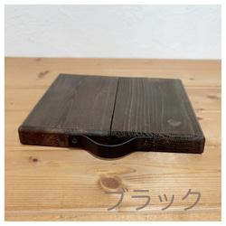 ダークブラウン　wood plate＊ 木製 ポットマット 鍋敷き　木製トレー　グラタン皿受け 6枚目の画像