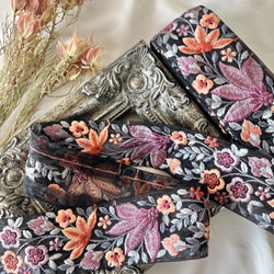 30cm  インド刺繍リボン  チュール  花柄 7枚目の画像