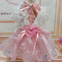 リンクコーデにも！煌めくクリスマスドレス〜ピンク 15枚目の画像