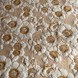 モコモコフリース刺繍生地 花刺繍 125×50cm〜 8枚目の画像