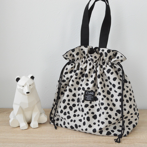Brooch付き巾着バッグ/Pastel Stripe - Shopping - Sophie et