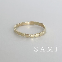 仁尾彫金『楕円の印台リング2、磨き』ハンドメイド334 指輪・リング