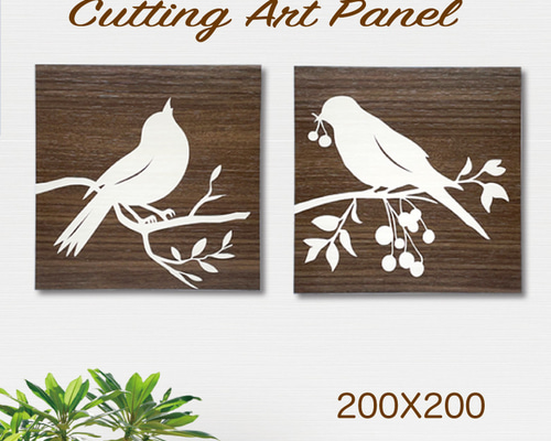ACTUS 鳥と木のデザイン アートパネル ACTUS 送料無料 ◇ 木製 バード 3個セット 鳥 木彫り 木 天然木