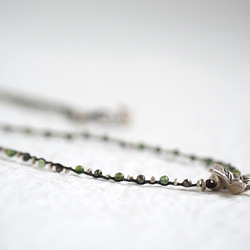 -green Tourmaline・Pyrite- braid pendant 3枚目の画像