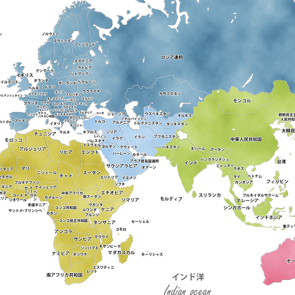 世界地図ポスター 北欧デザイン ポスター A3 A2サイズ 3枚目の画像