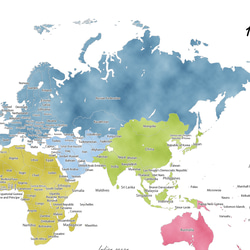 世界地図ポスター 北欧デザイン ポスター A3 A2サイズ 8枚目の画像