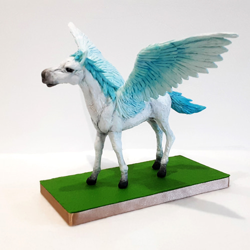 のらさま専用グリーンモスコバイト　フックサイト　ユニコーン　ペガサス　天然石置物 のらさま専用グリーンモスコバイト フックサイト ユニコーン ペガサス