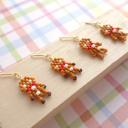 クリスマス　ジンジャーマンクッキーピアス 248dedf3ec37cf6e24c1cefcbdddaa