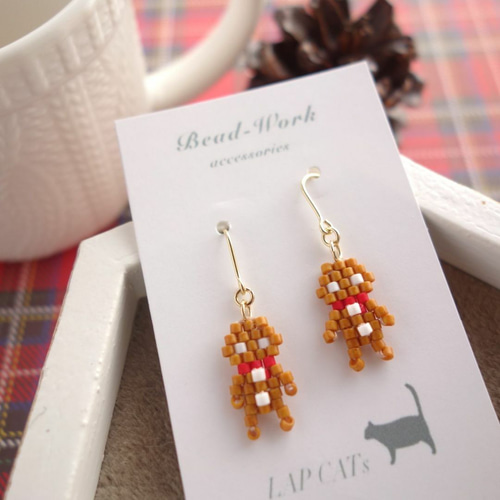 クリスマス　ジンジャーマンクッキーピアス クリスマスクッキー＊ジンジャーブレッドマンのピアス/イヤリング