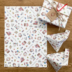 上質紙【サンタのクリスマス】 A4 10枚 包装紙 ラッピング デザイン