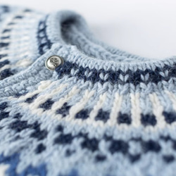 ノルディック求心柄セーター　カーディガン 　手編み　ウール100％　 7枚目の画像