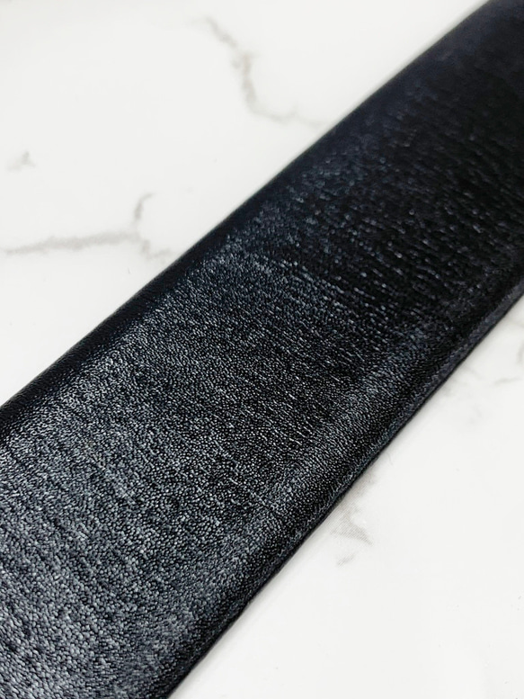 日本製　フランス　デュプイ社 ボックスカーフ　牛革　本無双　袋縫い　３０㎜巾　上質　ベルト　手縫い　フリーサイズ　 5枚目の画像