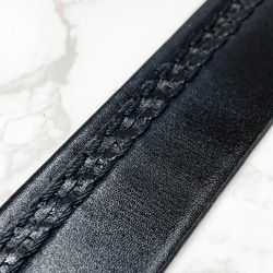 日本製　フランス　デュプイ社 ボックスカーフ　牛革　本無双　袋縫い　３０㎜巾　上質　ベルト　手縫い　フリーサイズ　 6枚目の画像