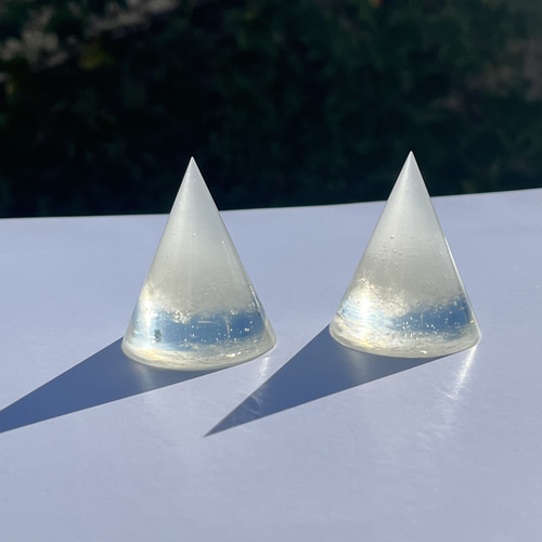 ☆受注制作☆盛り塩オルゴナイト〜神域〜 受注制作】置くだけ簡単！盛り塩オルゴナイト2個セット（お皿付