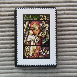 オーストラリア　クリスマス切手ブローチ9085 1枚目の画像