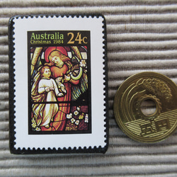 オーストラリア　クリスマス切手ブローチ9085 3枚目の画像