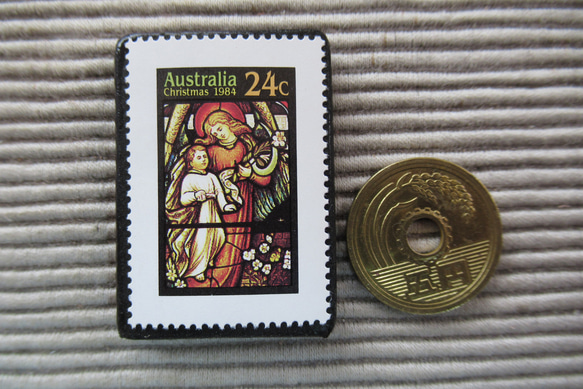 オーストラリア　クリスマス切手ブローチ9085 3枚目の画像