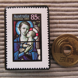 オーストラリア　クリスマス切手ブローチ9089 3枚目の画像
