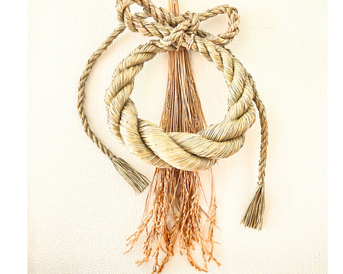 NEKOMI 正月飾り しめ縄【雅シリーズ】雲流稲穂 しめ縄・しめ飾り