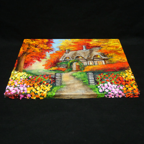 油絵 絵画 【おとぎの国の秋】 油絵 油彩 油彩画 絵 絵画【おとぎの国の秋】 絵画 HR 通販 16813261