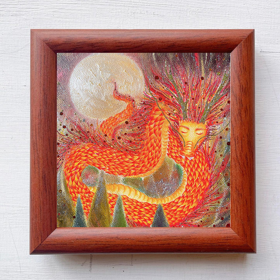 【原画】『古の竜王』（ドラゴン　竜　龍　辰　パステル画） 原画】『古の竜王』（ドラゴン竜龍辰パステル画）