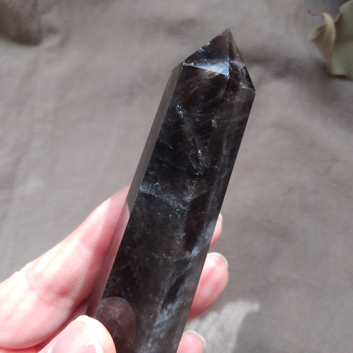 モリオン (黒水晶) 六角柱 ポイント ② その他インテリア雑貨