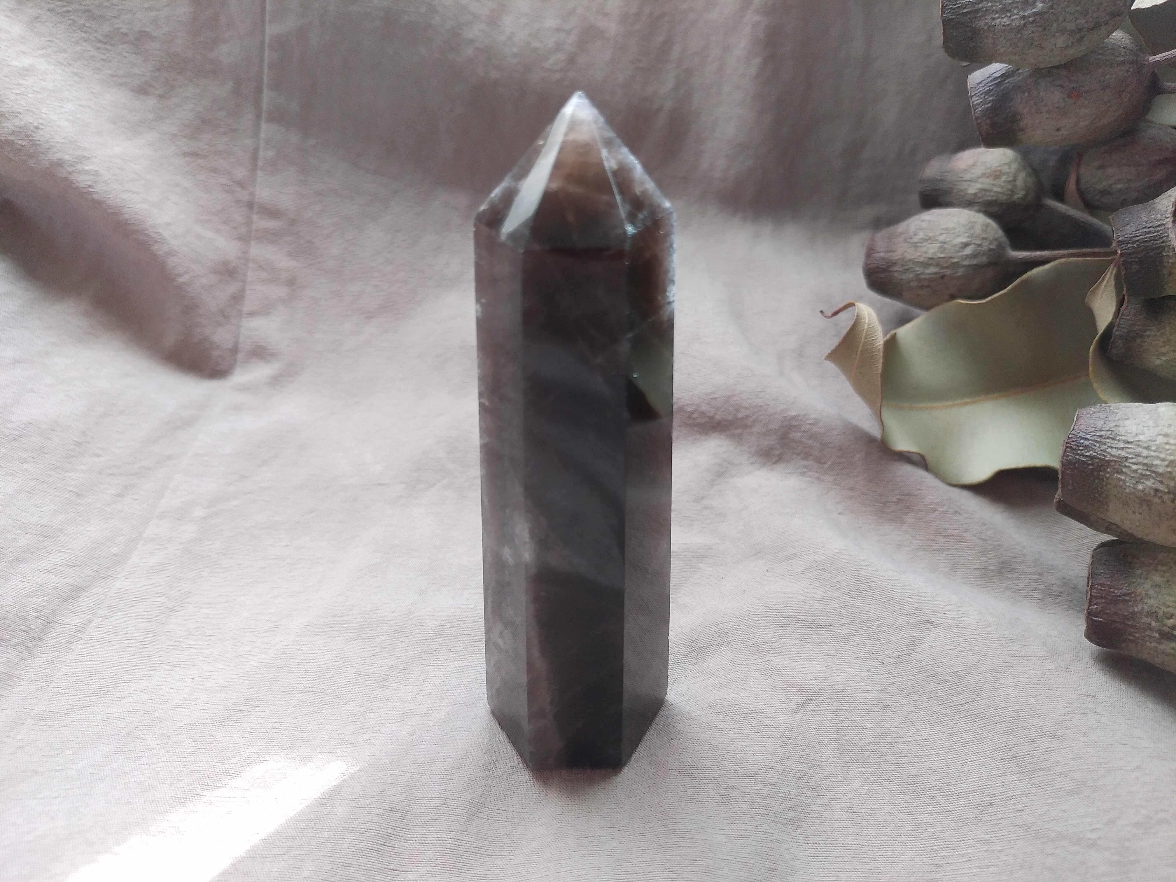 モリオン (黒水晶) 六角柱 ポイント ② その他インテリア雑貨