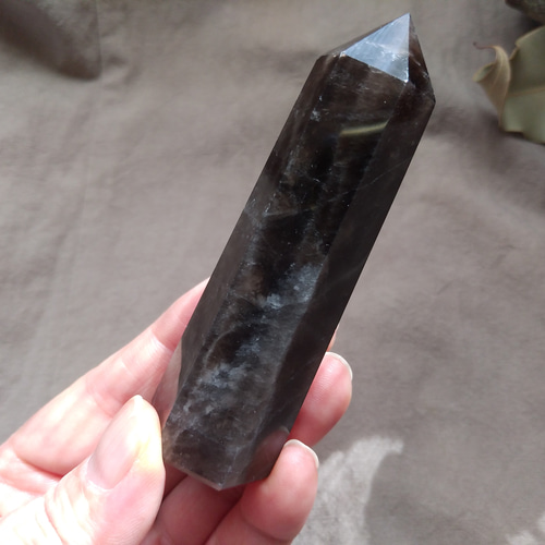 モリオン (黒水晶) 六角柱 ポイント ② その他インテリア雑貨