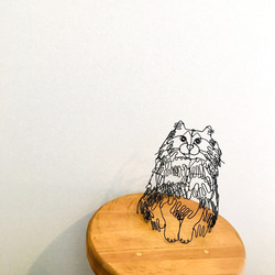 ワイヤーアート ワイヤークラフト 猫 ねこ ネコ【受注制作