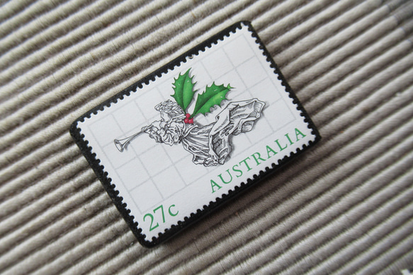 オーストラリア　クリスマス切手ブローチ9090 2枚目の画像