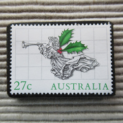 オーストラリア　クリスマス切手ブローチ9090 1枚目の画像