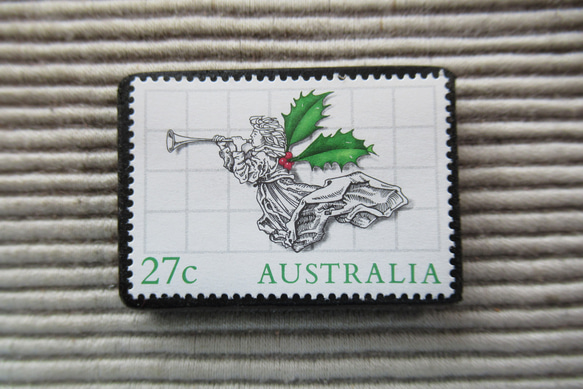 オーストラリア　クリスマス切手ブローチ9090 1枚目の画像