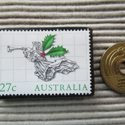 オーストラリア　クリスマス切手ブローチ9090 3枚目の画像