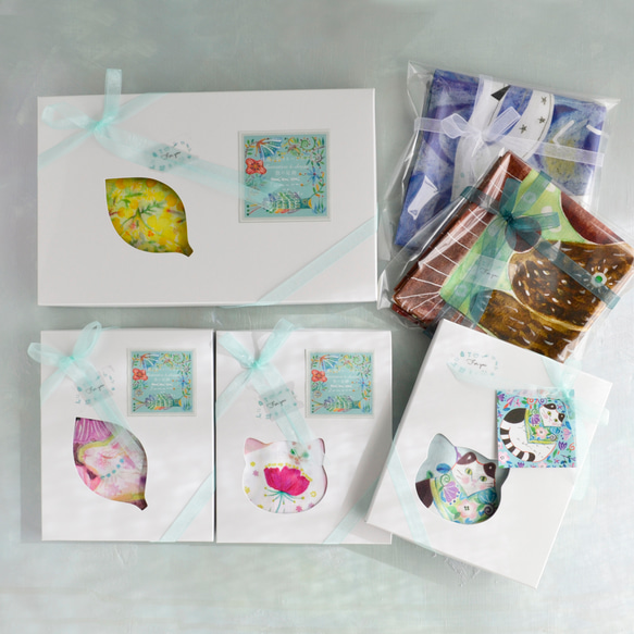 ハンカチ・スカーフ /  月の花 / ホワイト / ギフトにも 17枚目の画像