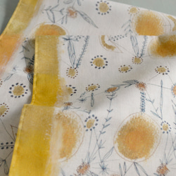 ハンカチ・スカーフ /  月の花 / ホワイト / ギフトにも 11枚目の画像