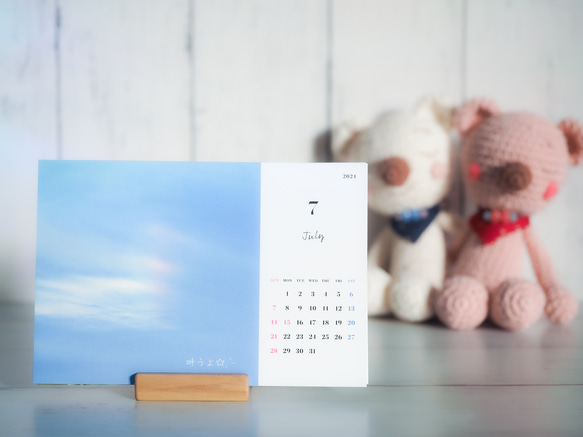 【再販】《ぽてカレンダー2024》木製スタンド付き 8枚目の画像