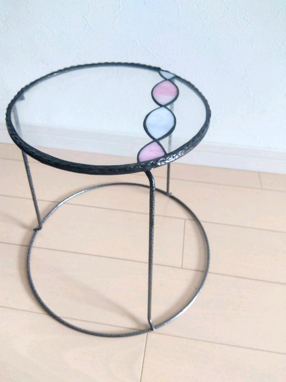 春色パーソナルテーブル/コーヒーテーブル/サイドテーブル/ガラステーブル/ 5枚目の画像