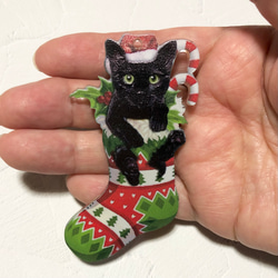 クリスマスの猫たち 靴下 2枚目の画像