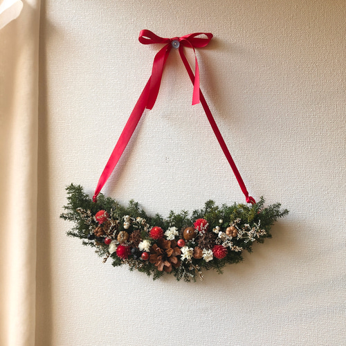 Natural＊クリスマスガーランド☆ドライフラワーリース